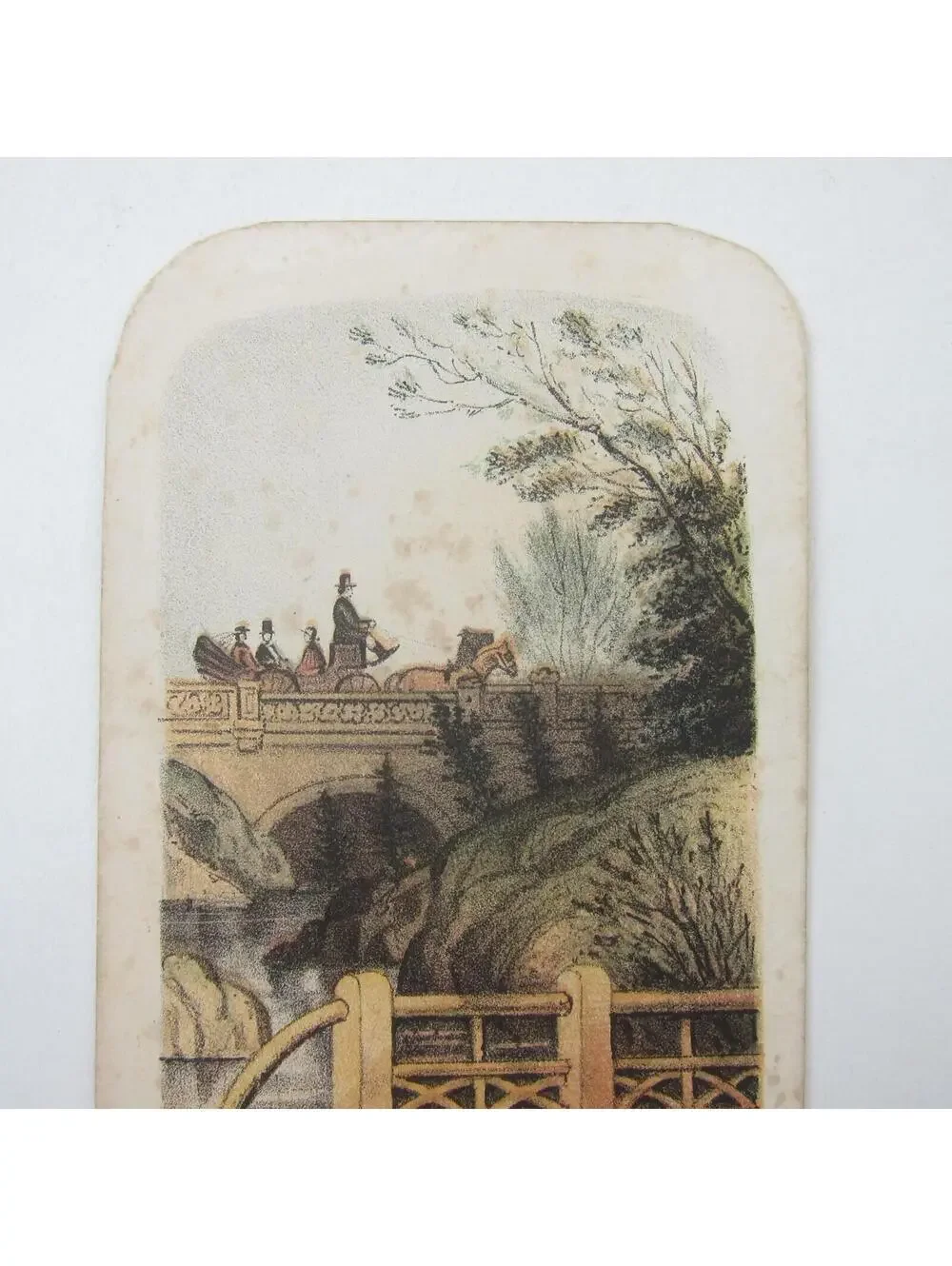 Prang Color Litho Print The Drive Views in Central Park New York Antique 1864